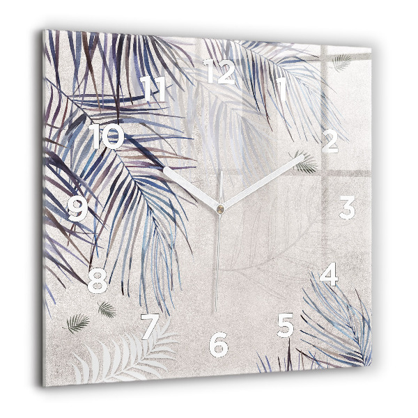 Square wall clock Palm leaf