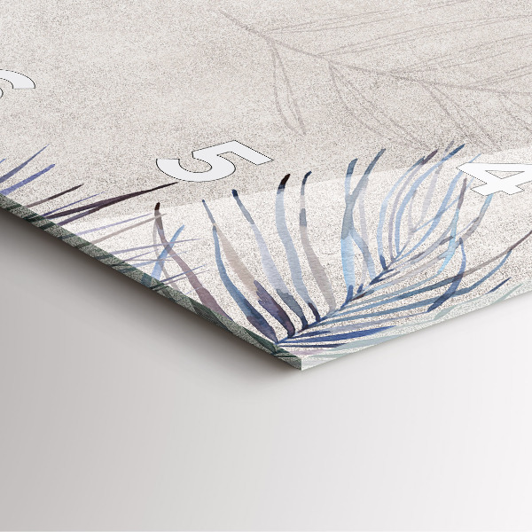 Square wall clock Palm leaf