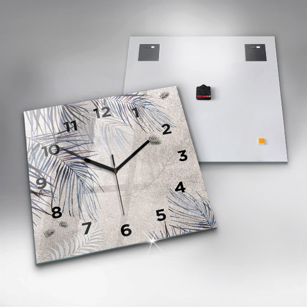 Square wall clock Palm leaf