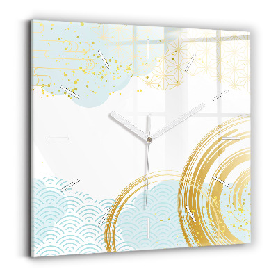 Square wall clock Decorative pattern