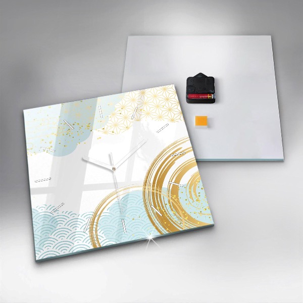 Square wall clock Decorative pattern