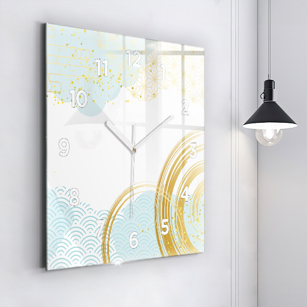 Square wall clock Decorative pattern