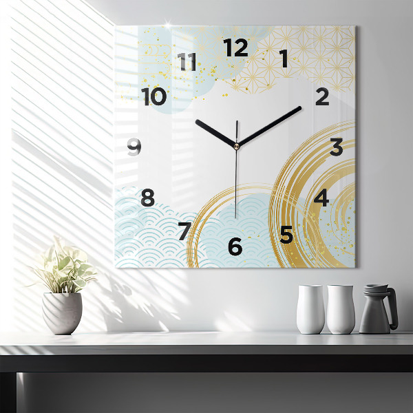 Square wall clock Decorative pattern