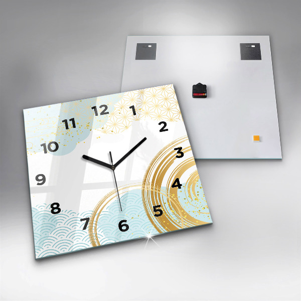 Square wall clock Decorative pattern