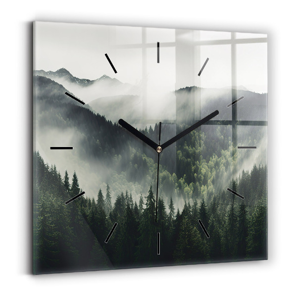 Square wall clock Forest Landscape