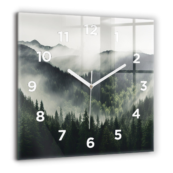 Square wall clock Forest Landscape