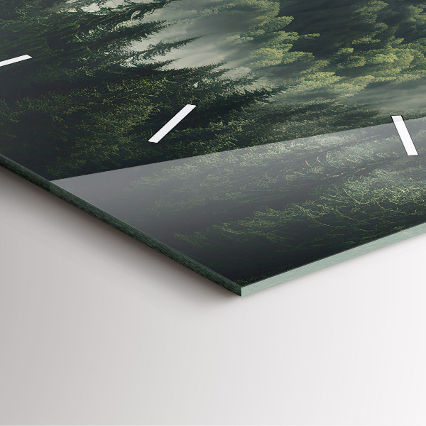 Square wall clock Forest Landscape