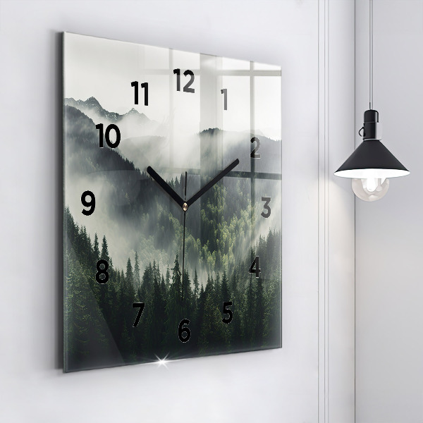 Square wall clock Forest Landscape