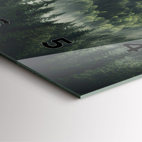 Square wall clock Forest Landscape
