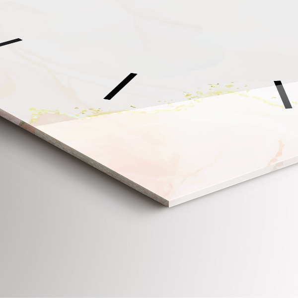 Square wall clock Watercolor marble