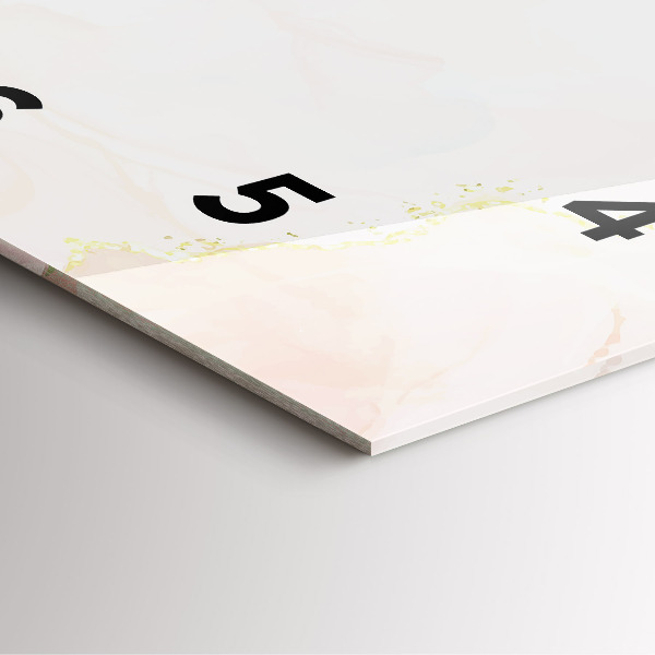 Square wall clock Watercolor marble