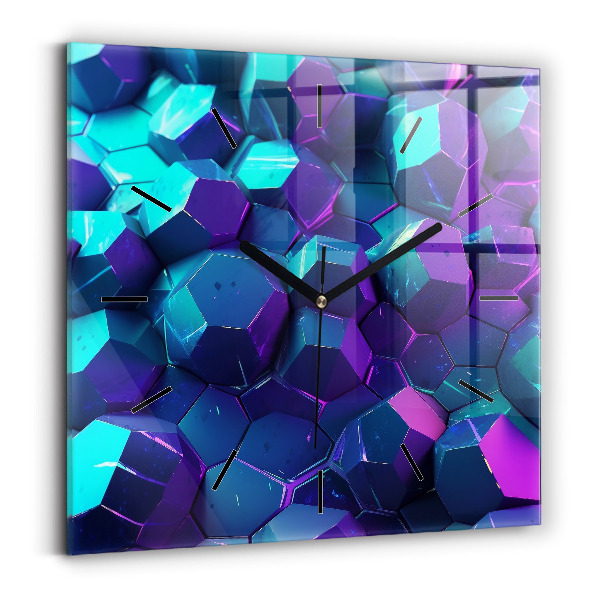 Square wall clock Geometric figures