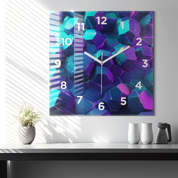 Square wall clock Geometric figures