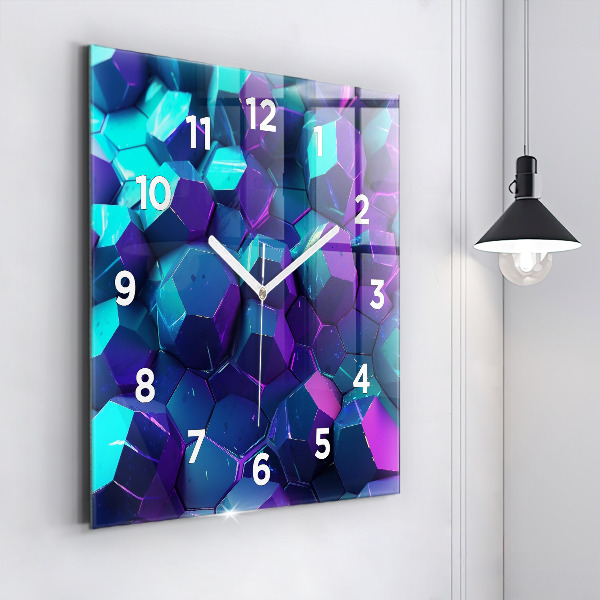 Square wall clock Geometric figures