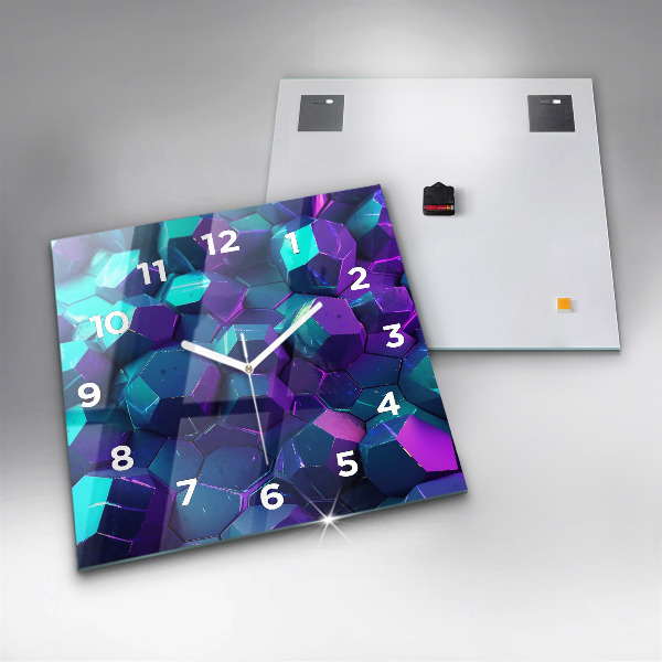 Square wall clock Geometric figures