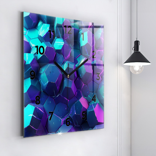 Square wall clock Geometric figures
