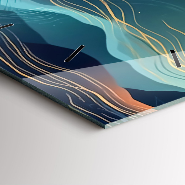 Square wall clock Mountain landscape