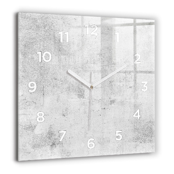Square wall clock Concrete wall