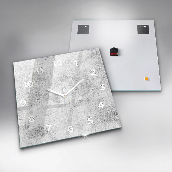 Square wall clock Concrete wall