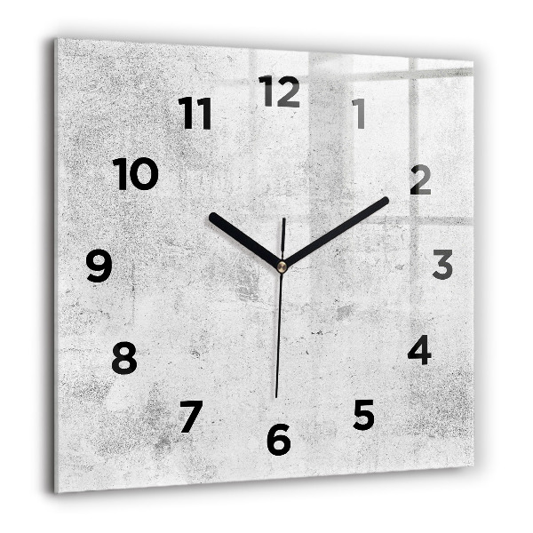 Square wall clock Concrete wall