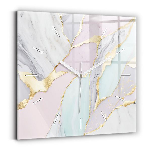 Square wall clock Marble pattern