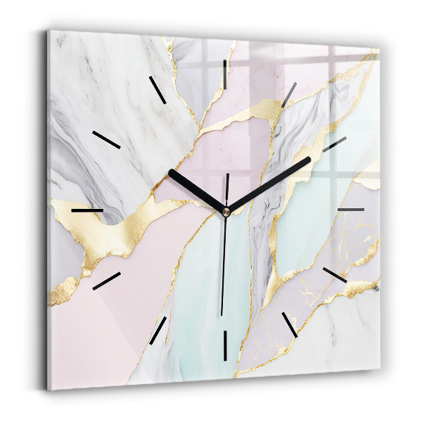 Square wall clock Marble pattern