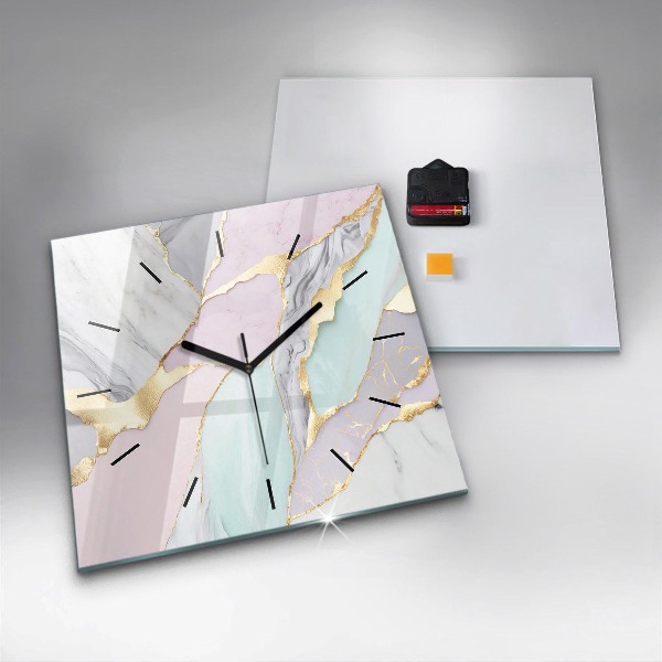 Square wall clock Marble pattern