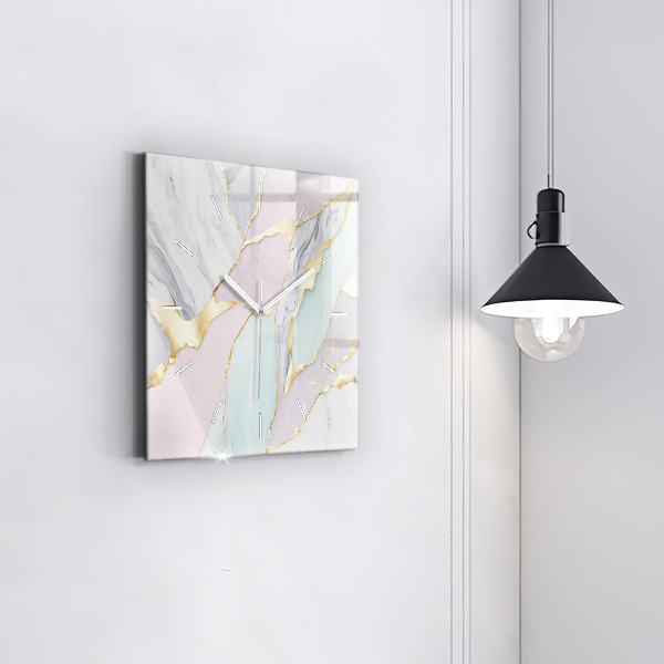 Square wall clock Marble pattern