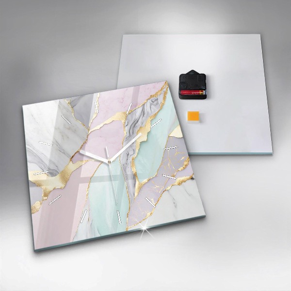Square wall clock Marble pattern