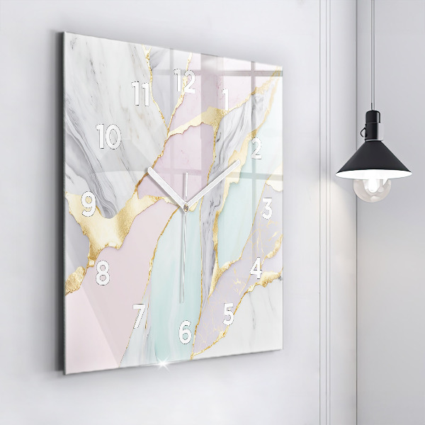 Square wall clock Marble pattern