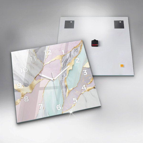 Square wall clock Marble pattern