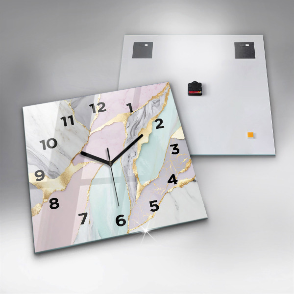 Square wall clock Marble pattern