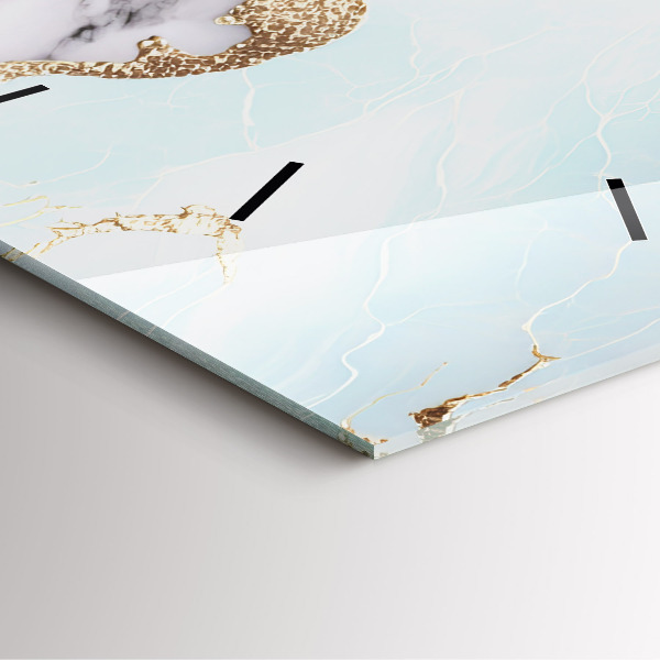 Square wall clock Pastel marble