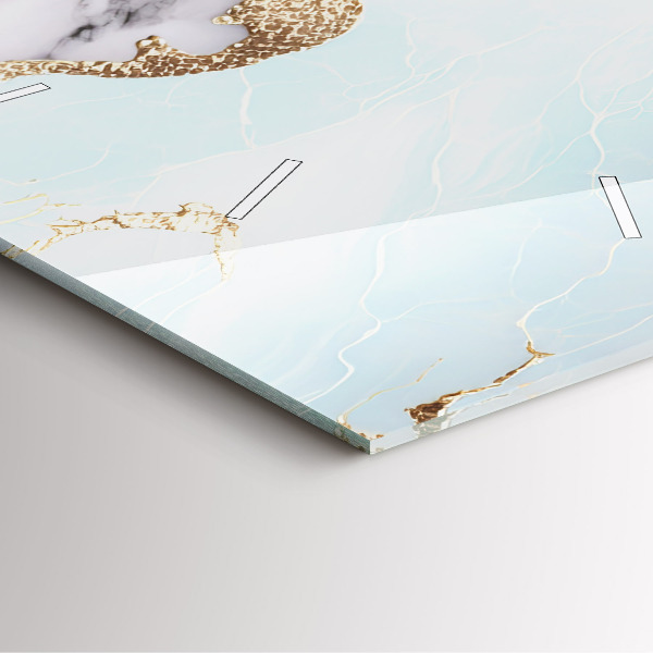 Square wall clock Pastel marble