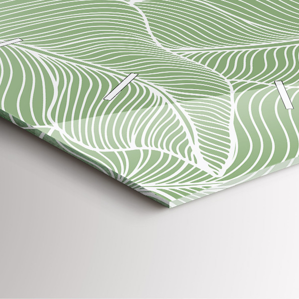 Square wall clock Leaves nature pattern