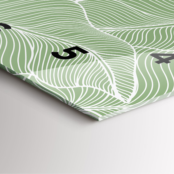 Square wall clock Leaves nature pattern