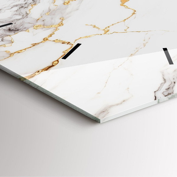 Square wall clock Decorative marble