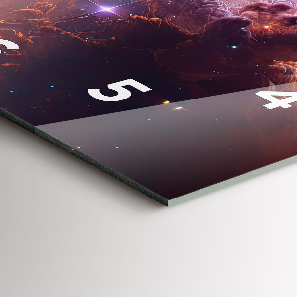 Square wall clock The cosmic world of stars