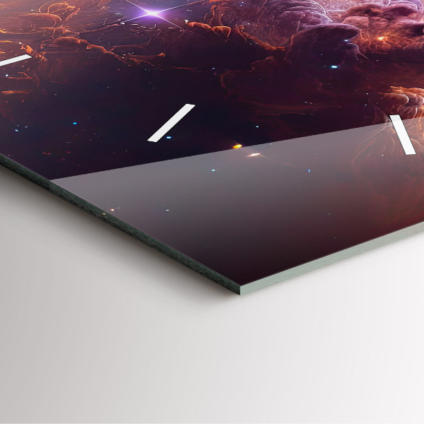 Square wall clock The cosmic world of stars