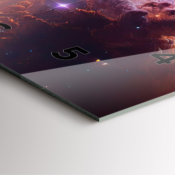 Square wall clock The cosmic world of stars