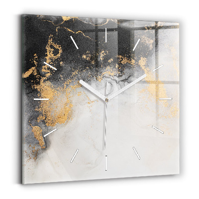 Square wall clock Artistic marble