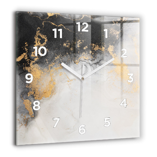 Square wall clock Artistic marble