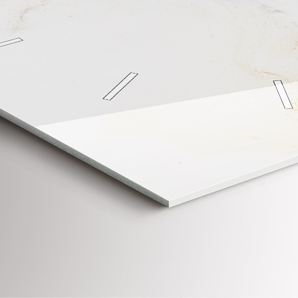 Square wall clock Artistic marble