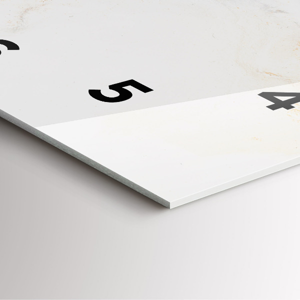 Square wall clock Artistic marble