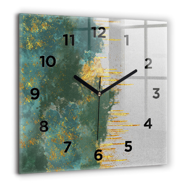 Square wall clock Decorative pattern