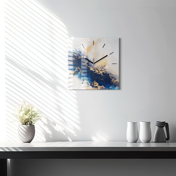 Square wall clock Marble pattern