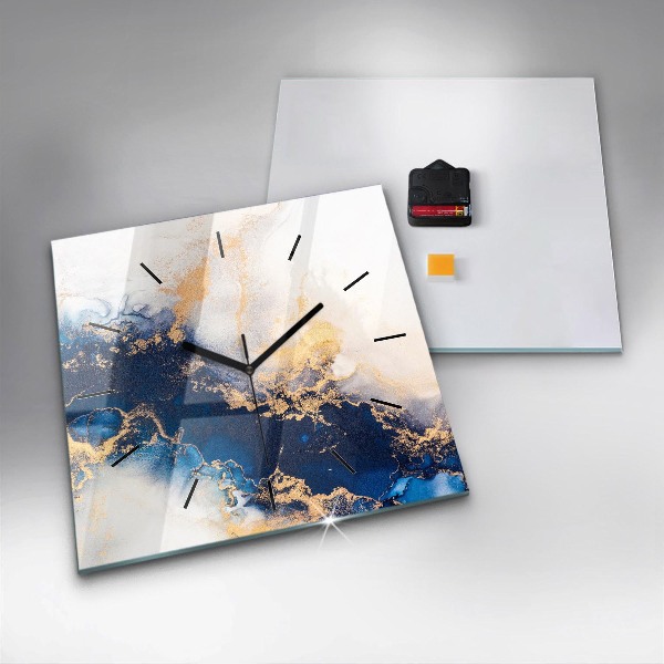 Square wall clock Marble pattern