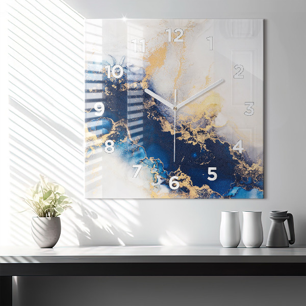 Square wall clock Marble pattern