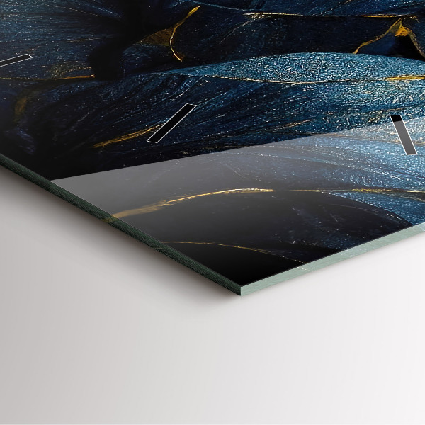 Square wall clock Decorative flowers