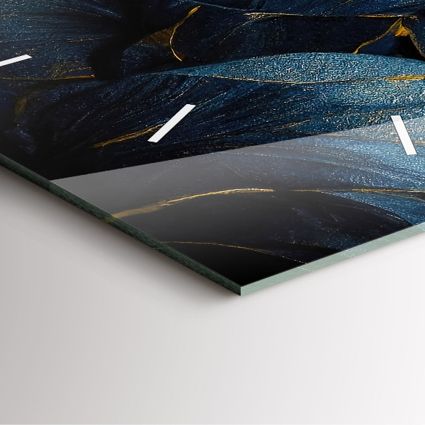 Square wall clock Decorative flowers